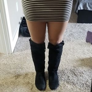 Suede Thigh High Boots